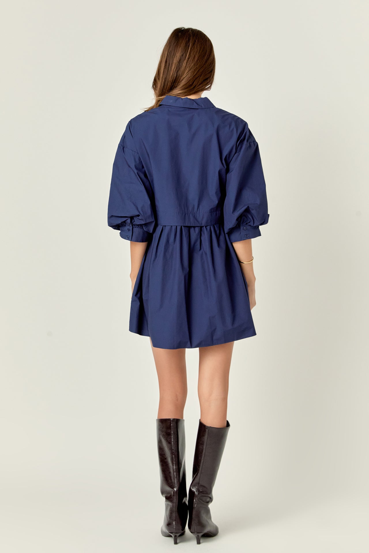 ENGLISH FACTORY - Puff Sleeve Shirt Dress - DRESSES available at Objectrare
