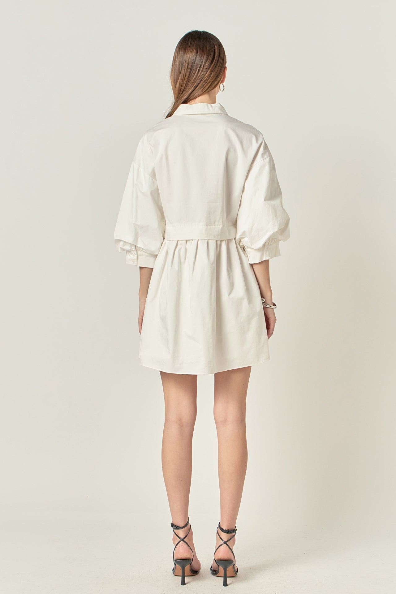 ENGLISH FACTORY - Puff Sleeve Shirt Dress - DRESSES available at Objectrare