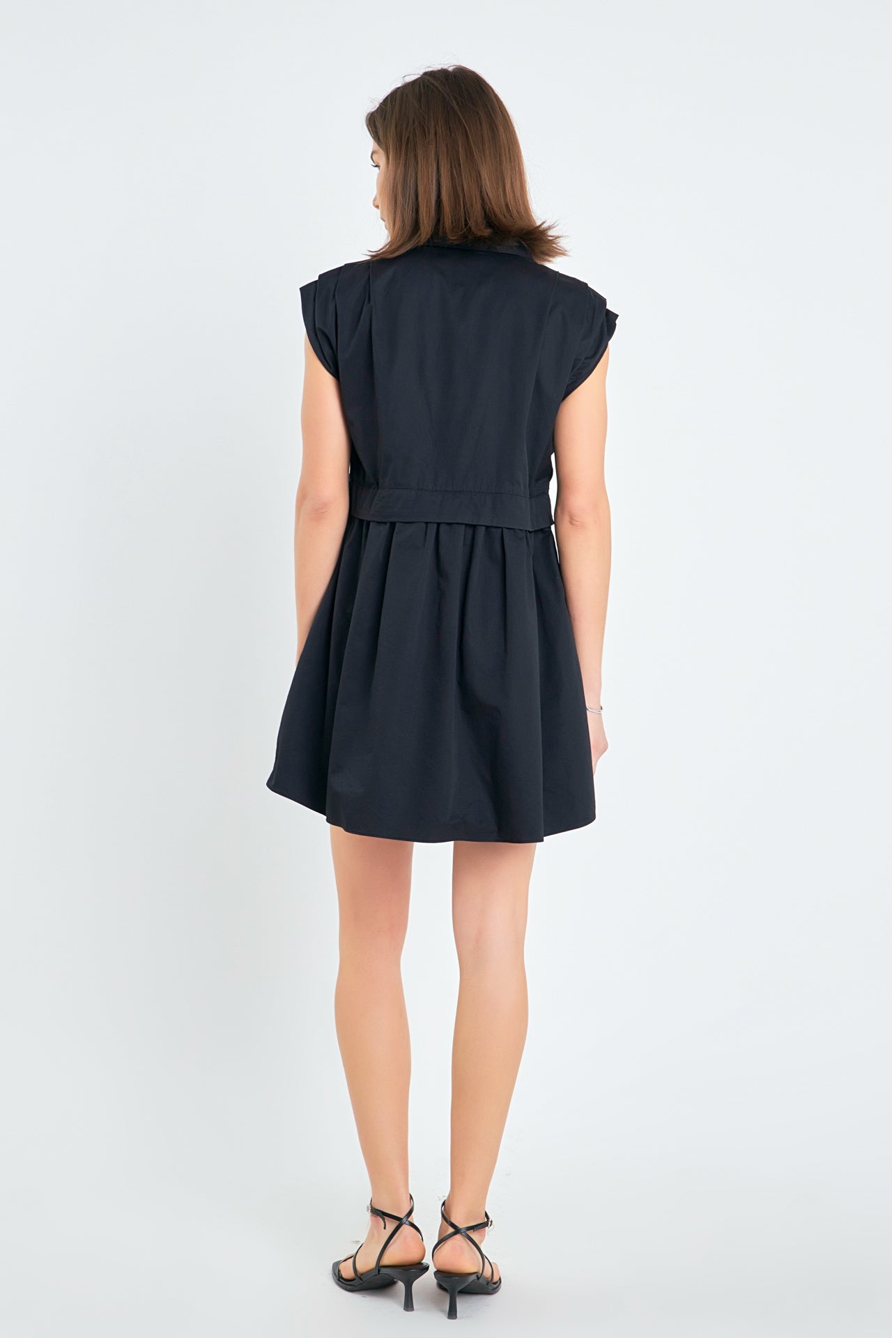 ENGLISH FACTORY - English Factory - Pleated Shoulder Shirt Dress - DRESSES available at Objectrare