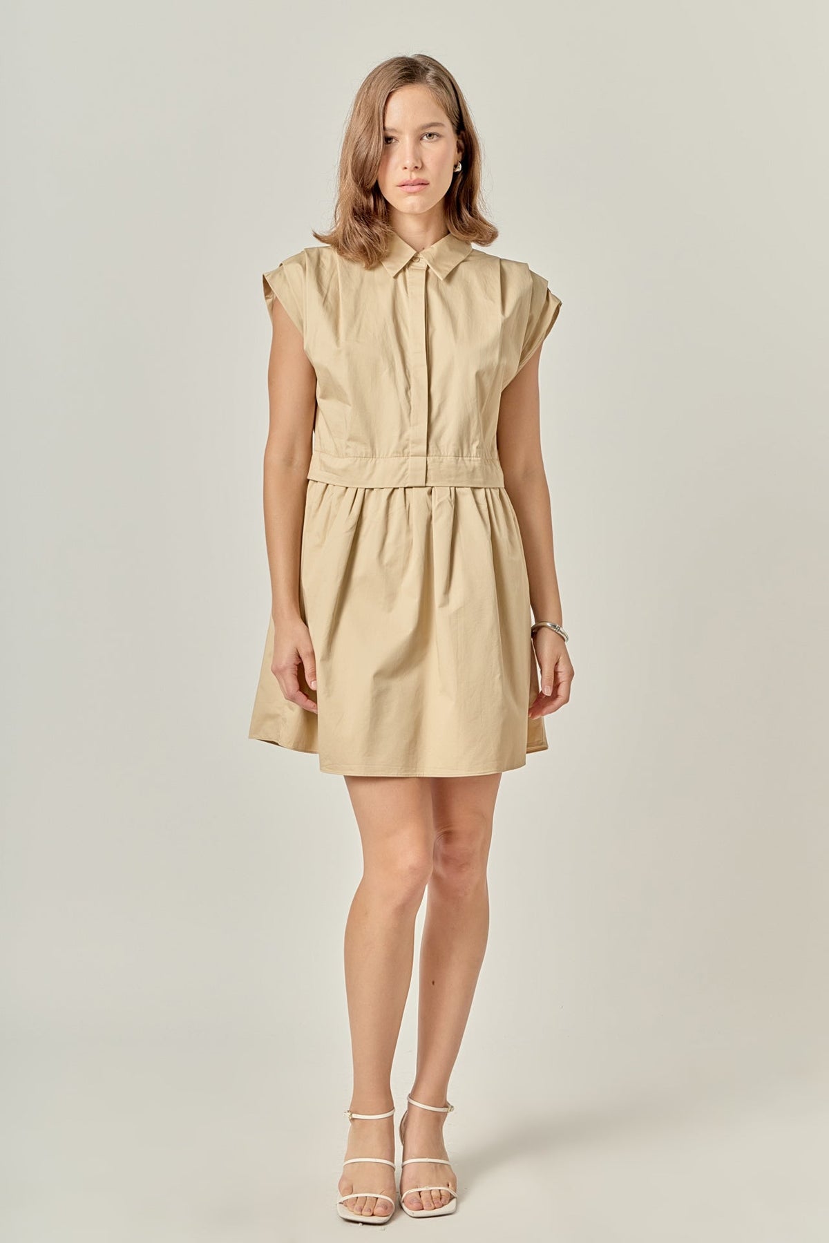 ENGLISH FACTORY - Pleated Shoulder Shirt Dress - DRESSES available at Objectrare