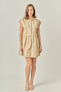 ENGLISH FACTORY - Pleated Shoulder Shirt Dress - DRESSES available at Objectrare