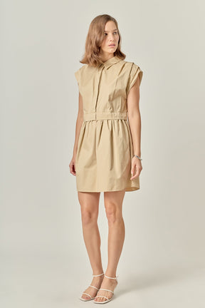 ENGLISH FACTORY - Pleated Shoulder Shirt Dress - DRESSES available at Objectrare