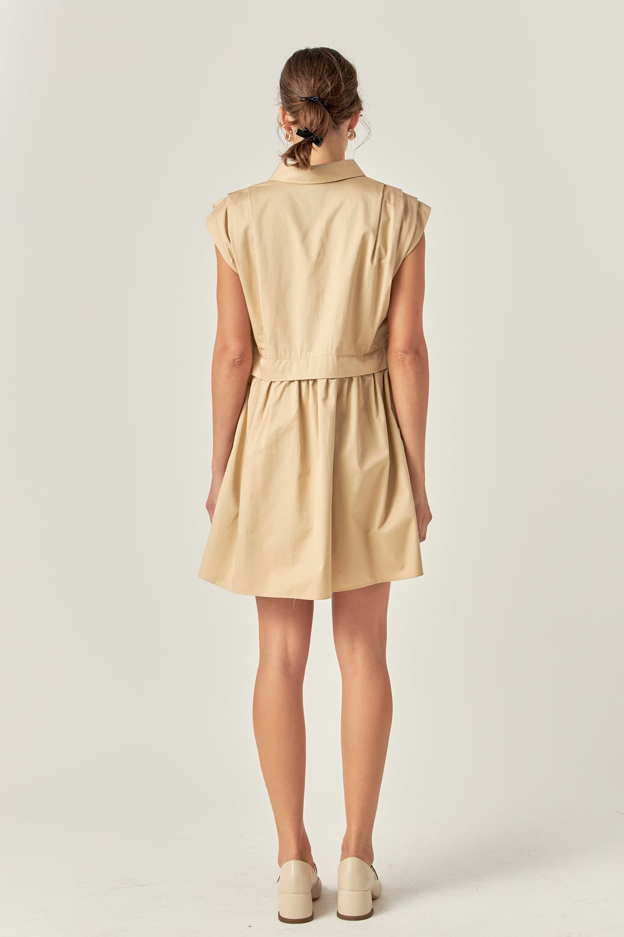 ENGLISH FACTORY - Pleated Shoulder Shirt Dress - DRESSES available at Objectrare