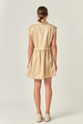 ENGLISH FACTORY - English Factory - Pleated Shoulder Shirt Dress - DRESSES available at Objectrare