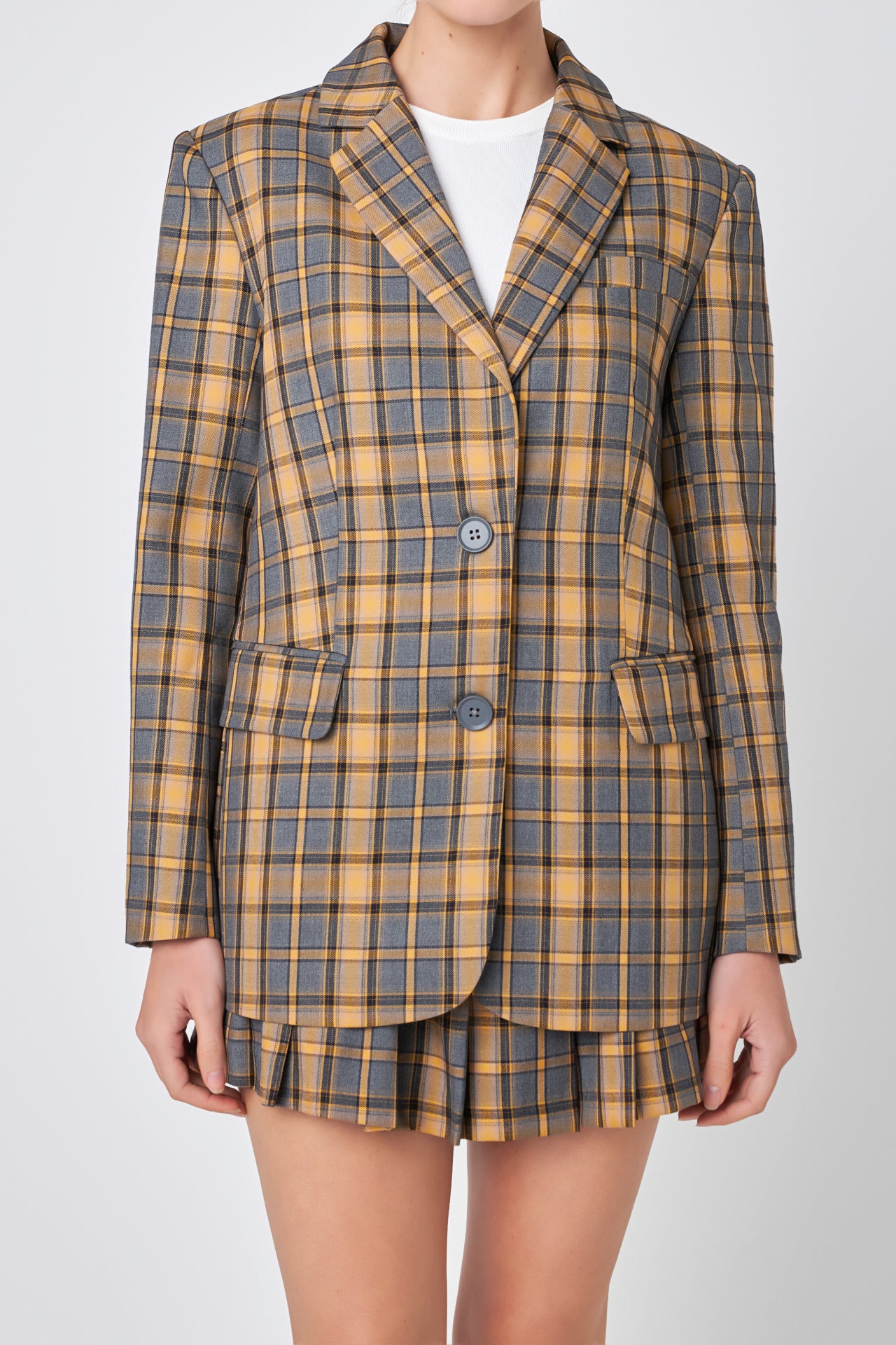 ENGLISH FACTORY - Checked Blazer - BLAZERS available at Objectrare