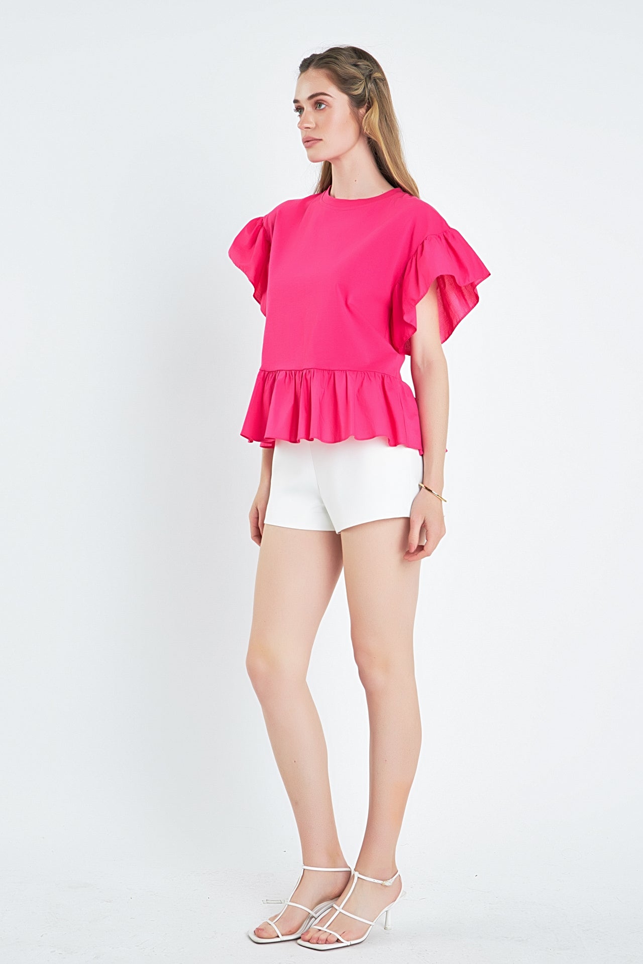 ENGLISH FACTORY - Mixed Media Knit Top - TOPS available at Objectrare