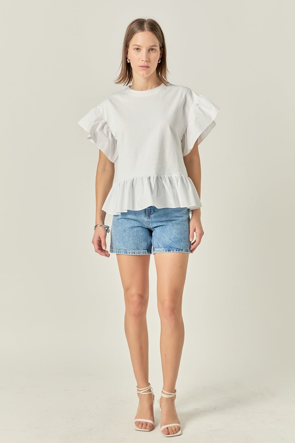 ENGLISH FACTORY - Mixed Media Knit Top - TOPS available at Objectrare