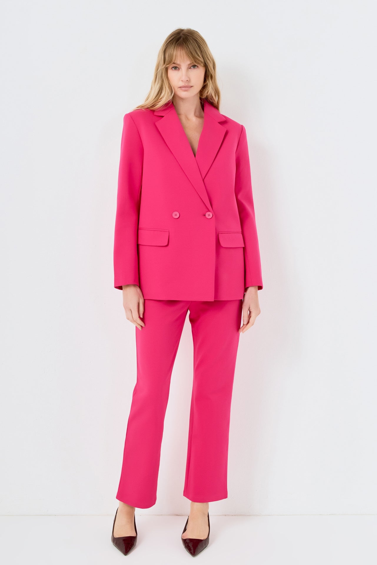 ENGLISH FACTORY - Double-breasted Knit Blazer - BLAZERS available at Objectrare