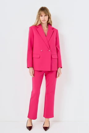 ENGLISH FACTORY - Double-breasted Knit Blazer - BLAZERS available at Objectrare