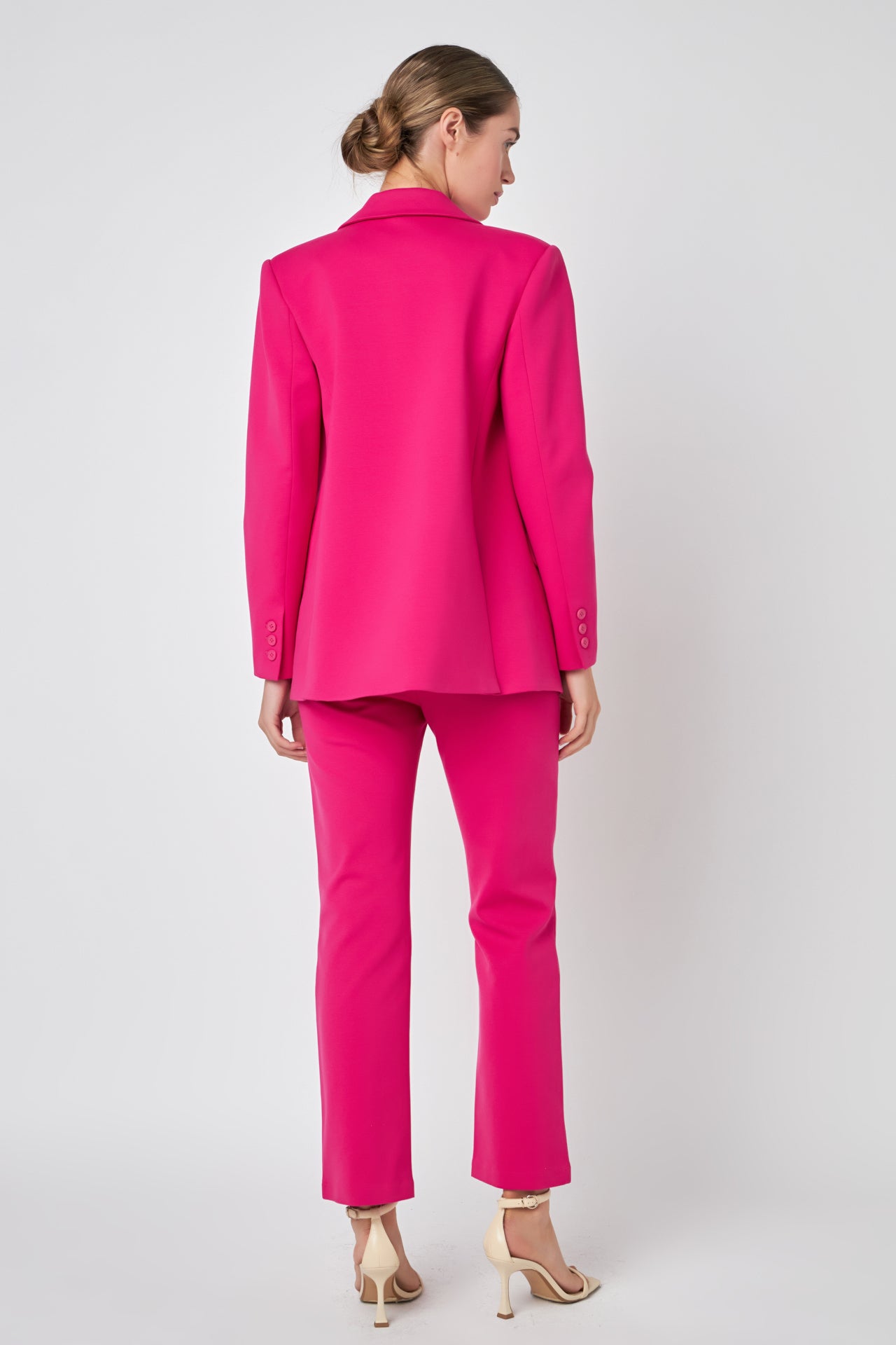 Pink Long Suit Jacket Vest Pants, Woman Designer Blazer Pantsuit Set Modern  Look for Smart Casual/ Formal/ Event Party/ Gift for Her -  Israel