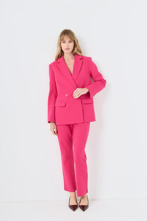 ENGLISH FACTORY - Double-breasted Knit Blazer - BLAZERS available at Objectrare