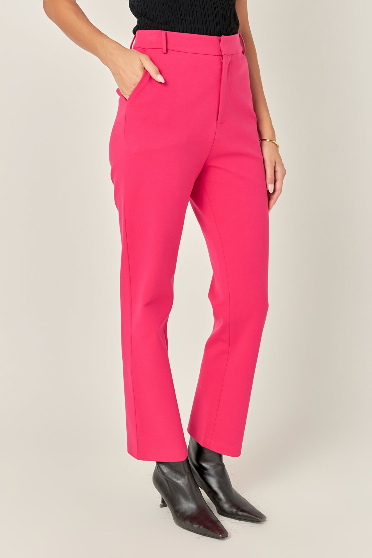 ENGLISH FACTORY - High-waist Knit Pants - PANTS available at Objectrare