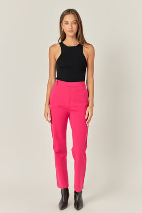 ENGLISH FACTORY - High-waist Knit Pants - PANTS available at Objectrare