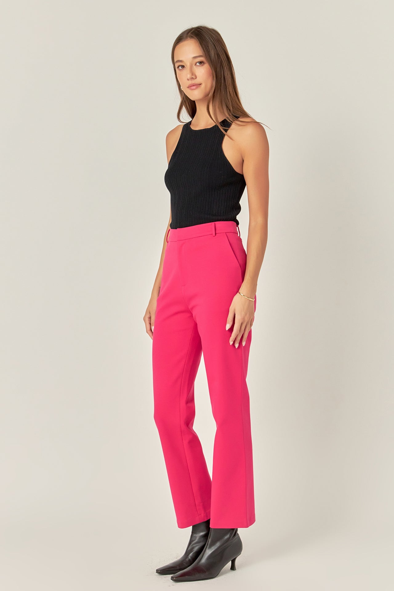 ENGLISH FACTORY - High-waist Knit Pants - PANTS available at Objectrare