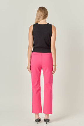 ENGLISH FACTORY - High-waist Knit Pants - PANTS available at Objectrare
