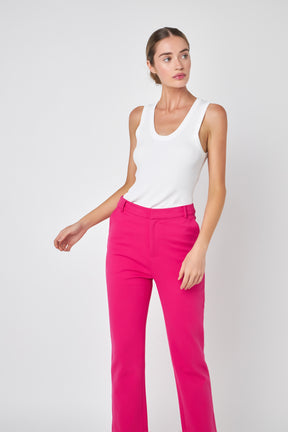 ENGLISH FACTORY - High-waist Knit Pants - PANTS available at Objectrare
