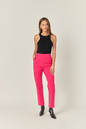 ENGLISH FACTORY - High-waist Knit Pants - PANTS available at Objectrare