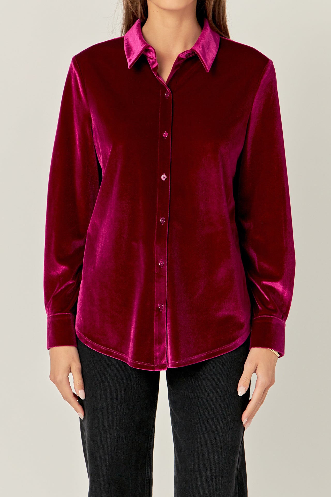 ENGLISH FACTORY - Velvet Classic Shirt - SHIRTS & BLOUSES available at Objectrare