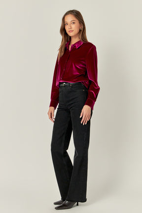 ENGLISH FACTORY - Velvet Classic Shirt - SHIRTS & BLOUSES available at Objectrare