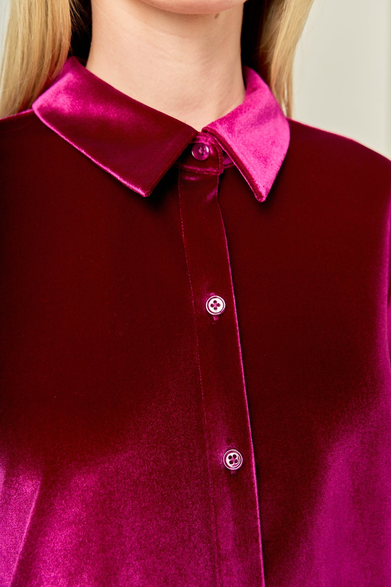 ENGLISH FACTORY - Velvet Classic Shirt - BLOUSES available at Objectrare