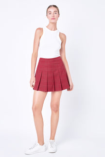 ENGLISH FACTORY - Pleated Check Skort - SKORTS available at Objectrare