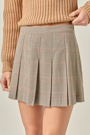 ENGLISH FACTORY - Pleated Check Skort - SKORTS available at Objectrare