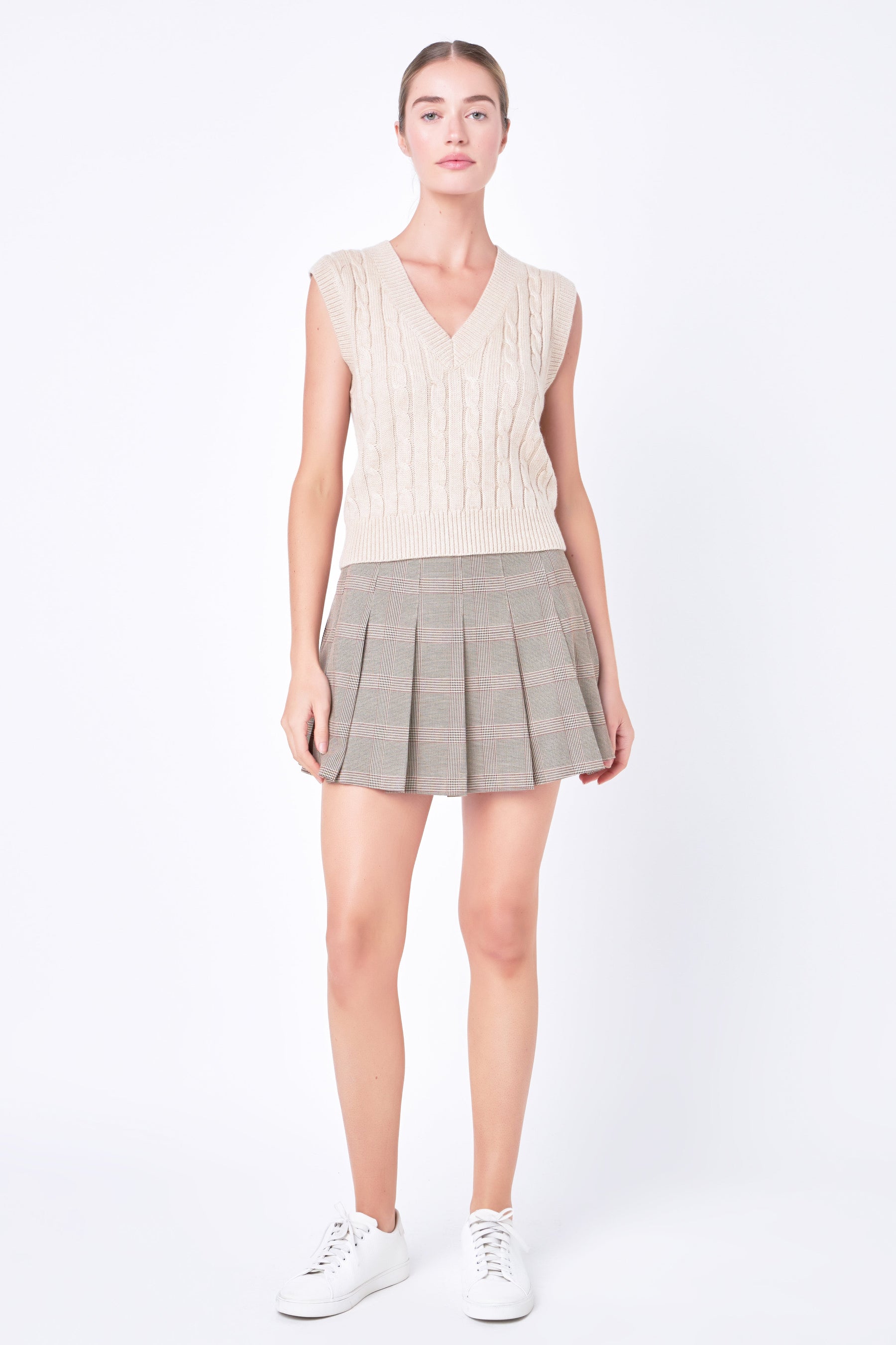 ENGLISH FACTORY - English Factory - Pleated Check Skort - SKORTS available at Objectrare