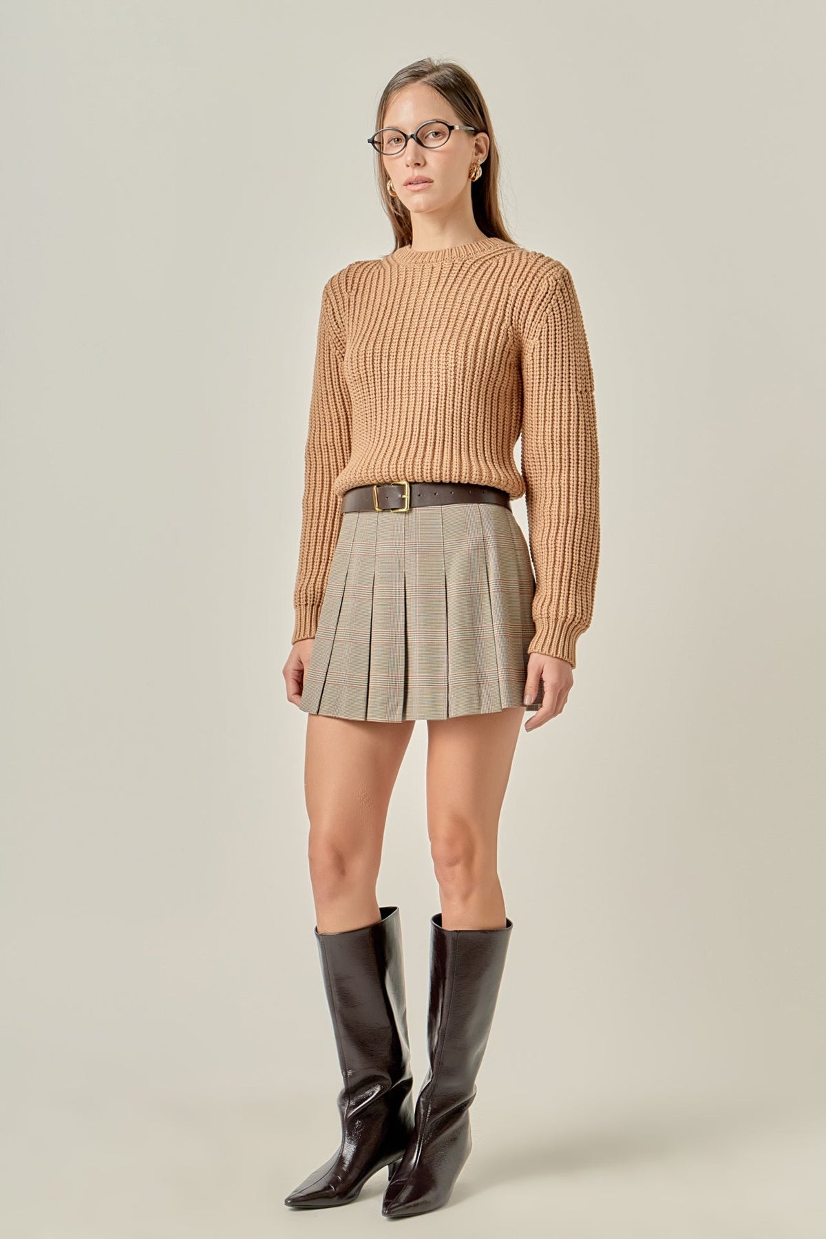 ENGLISH FACTORY - Pleated Check Skort - SKORTS available at Objectrare