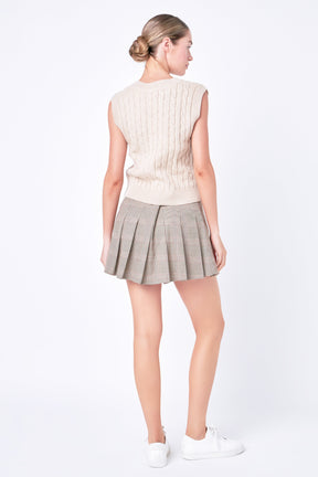 ENGLISH FACTORY - Pleated Check Skort - SKORTS available at Objectrare