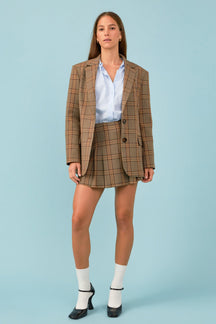 ENGLISH FACTORY - Oversized Check Blazer - BLAZERS available at Objectrare