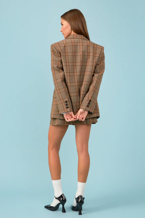 ENGLISH FACTORY - Oversized Check Blazer - BLAZERS available at Objectrare