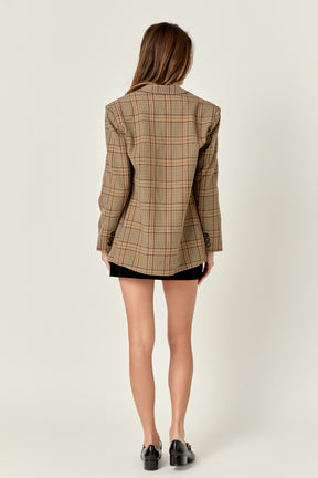 ENGLISH FACTORY - English Factory - Oversized Check Blazer - BLAZERS available at Objectrare