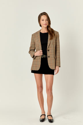 ENGLISH FACTORY - English Factory - Oversized Check Blazer - BLAZERS available at Objectrare