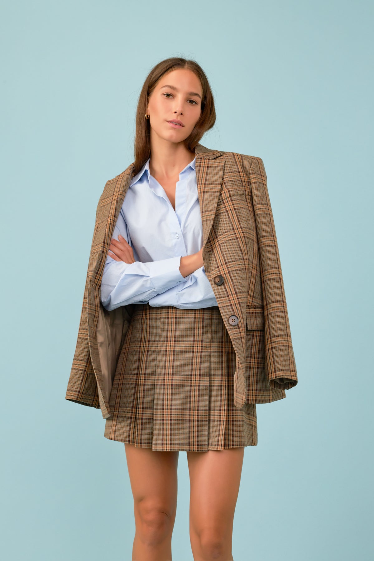 ENGLISH FACTORY - Oversized Check Blazer - BLAZERS available at Objectrare