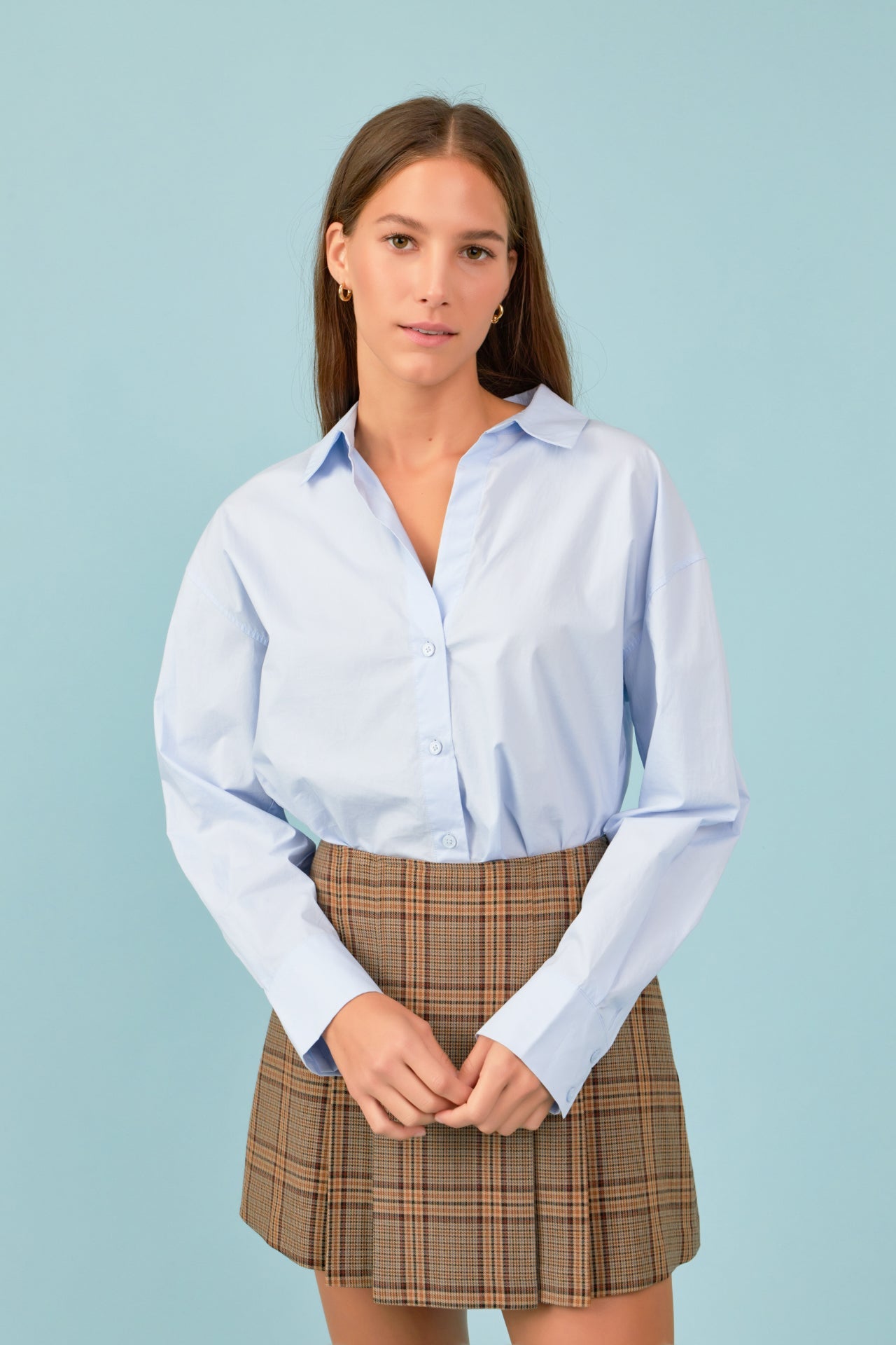 Box Pleated Check Skort