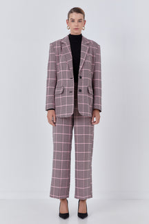 ENDLESS ROSE - Houndstooth Oversize Blazer - BLAZERS available at Objectrare