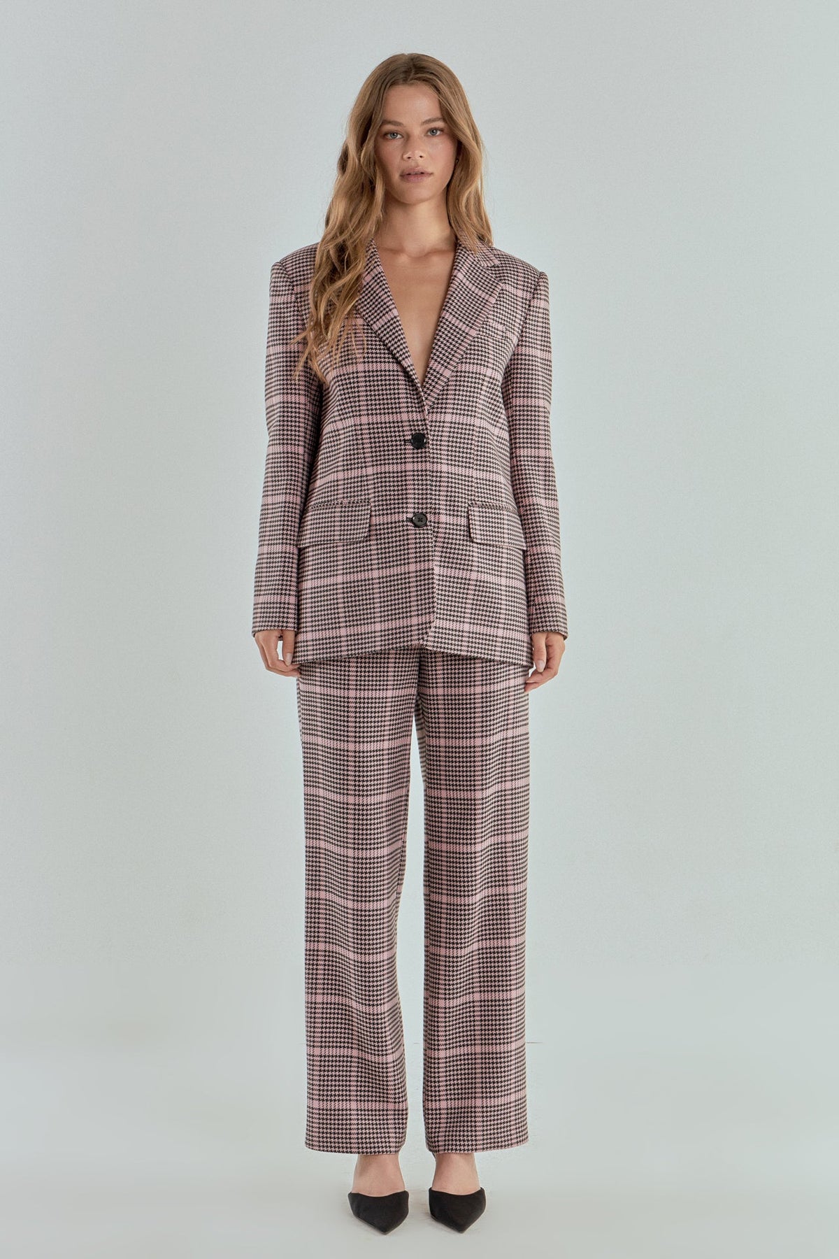 ENDLESS ROSE - Endless Rose - Houndstooth Oversize Blazer - BLAZERS available at Objectrare