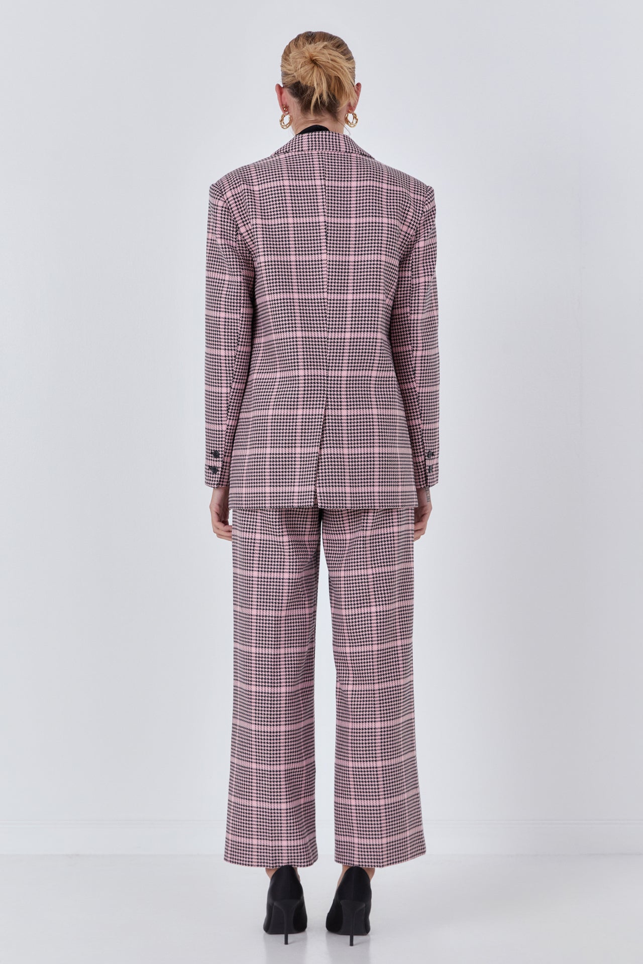 ENDLESS ROSE - Houndstooth Oversize Blazer - BLAZERS available at Objectrare