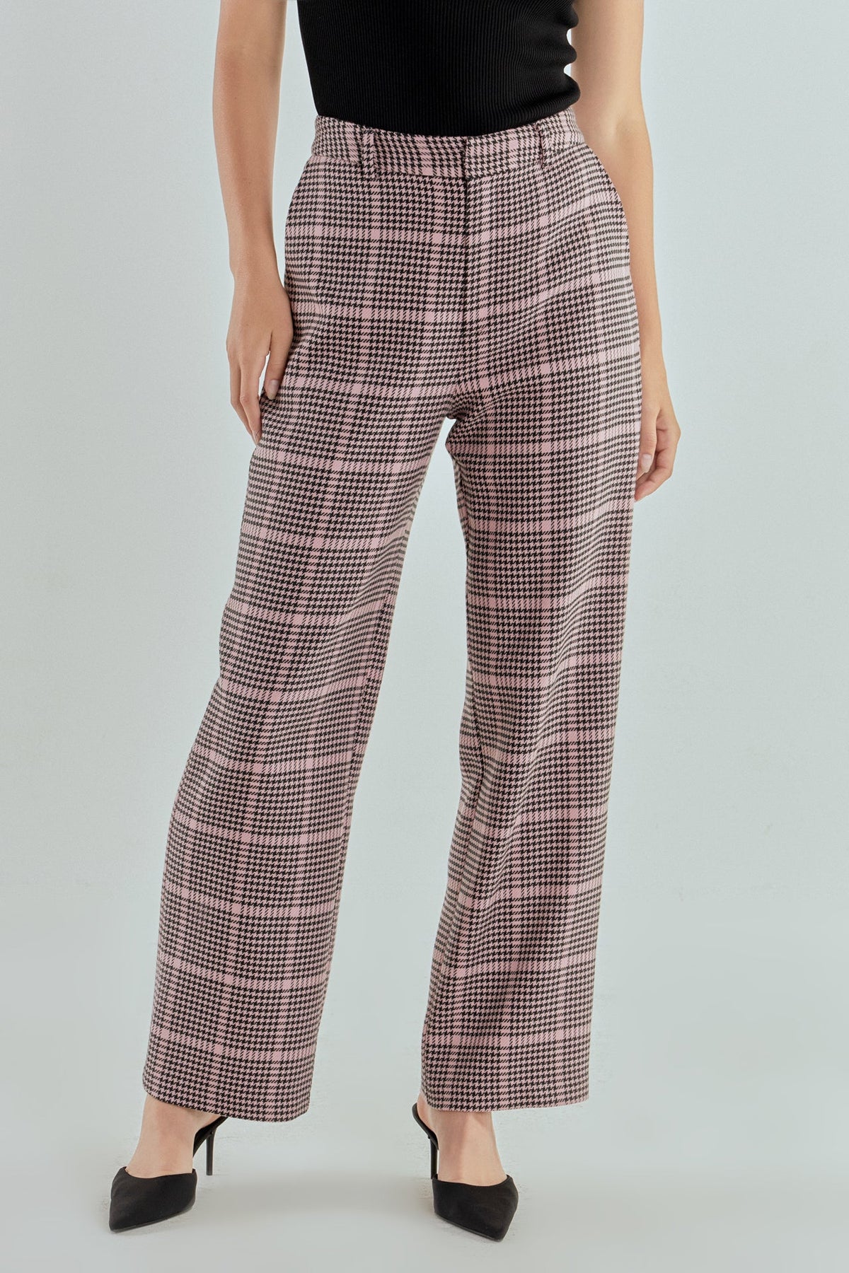 ENDLESS ROSE - Endless Rose - Houndstooth Women Pants - PANTS available at Objectrare