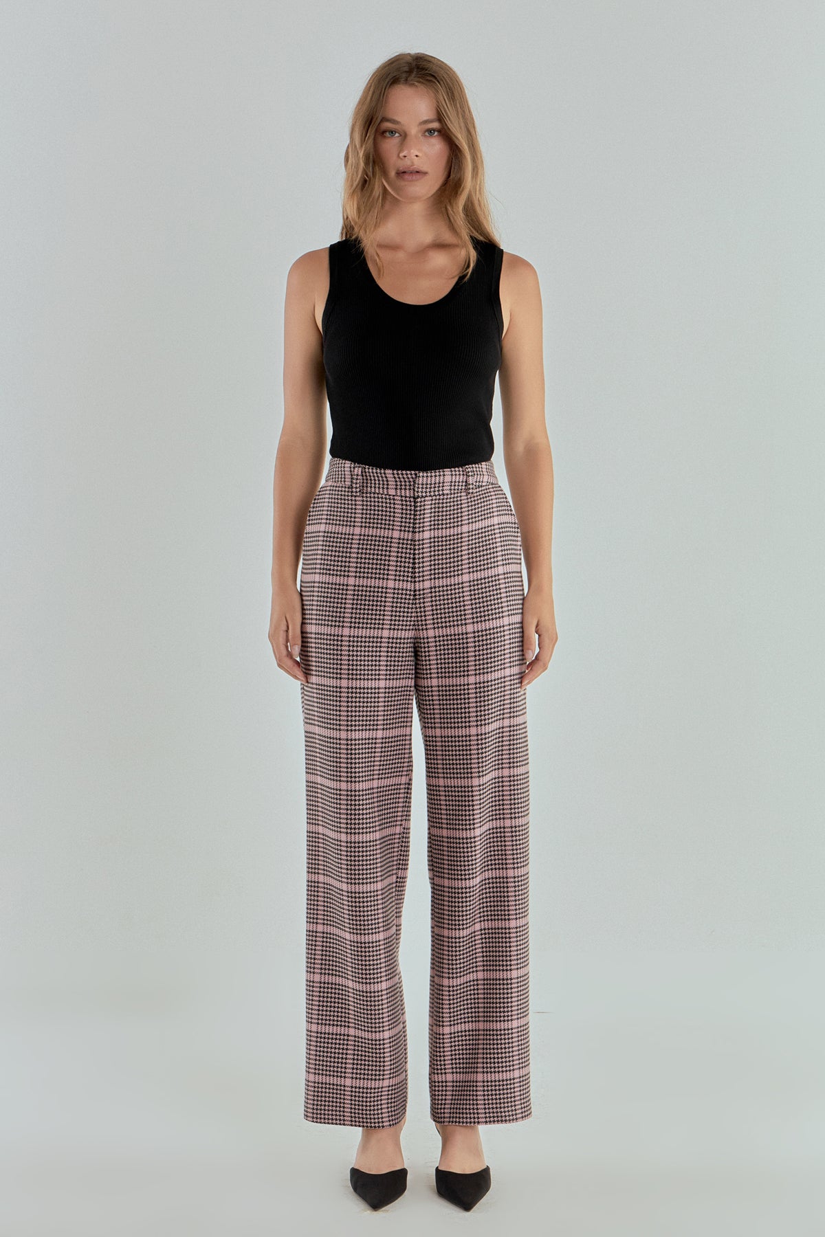 ENDLESS ROSE - Houndstooth Women Pants - PANTS available at Objectrare