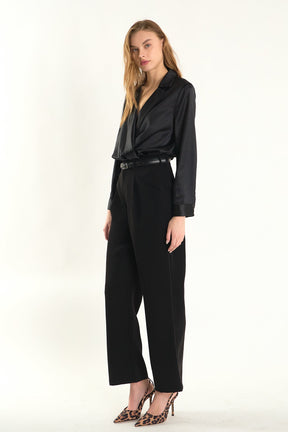 ENDLESS ROSE - Wrapped Satin Blouse - SHIRTS & BLOUSES available at Objectrare