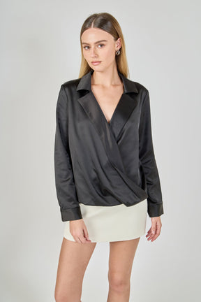 Wrapped Satin Blouse