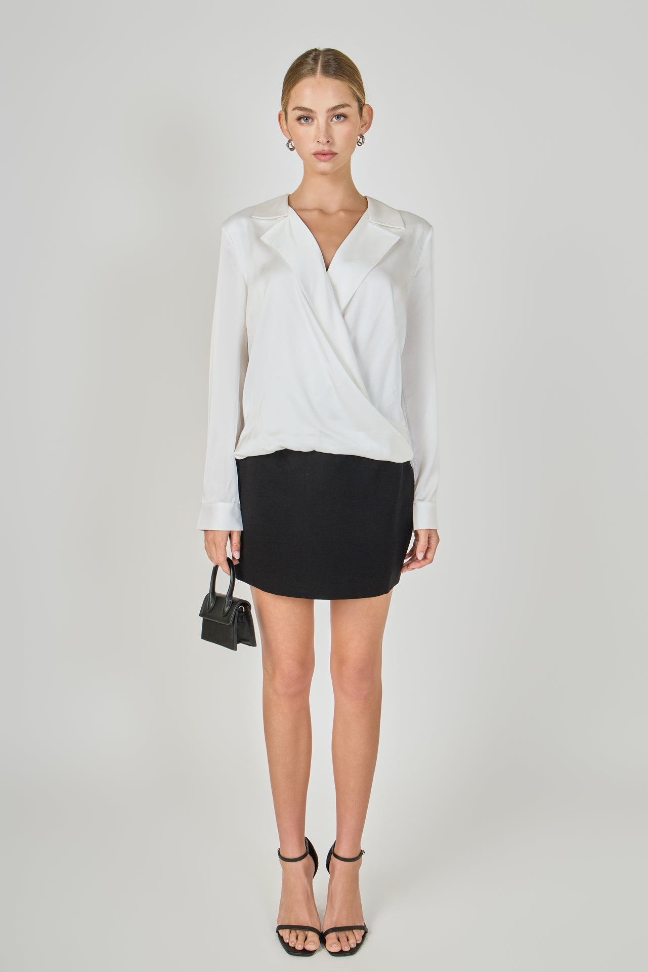 ENDLESS ROSE - Wrapped Satin Blouse - SHIRTS & BLOUSES available at Objectrare