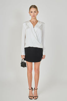 ENDLESS ROSE - Wrapped Satin Blouse - SHIRTS & BLOUSES available at Objectrare