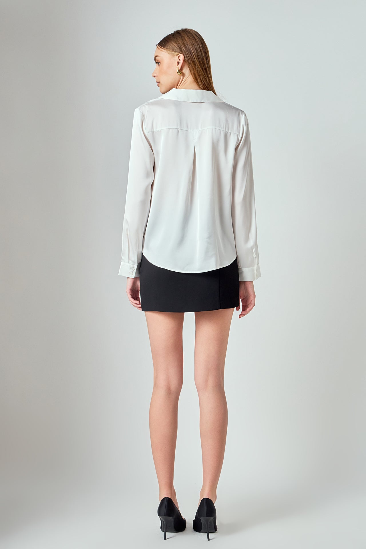 ENDLESS ROSE - Wrapped Satin Blouse - SHIRTS & BLOUSES available at Objectrare