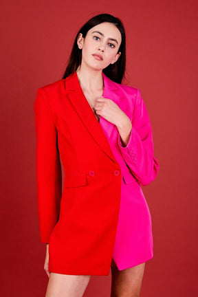ENDLESS ROSE - Contrast Blazer Romper - ROMPERS available at Objectrare