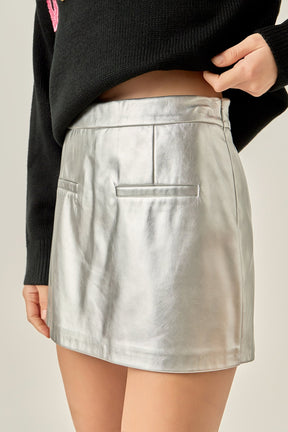 ENGLISH FACTORY - Pu Skorts - SKORTS available at Objectrare