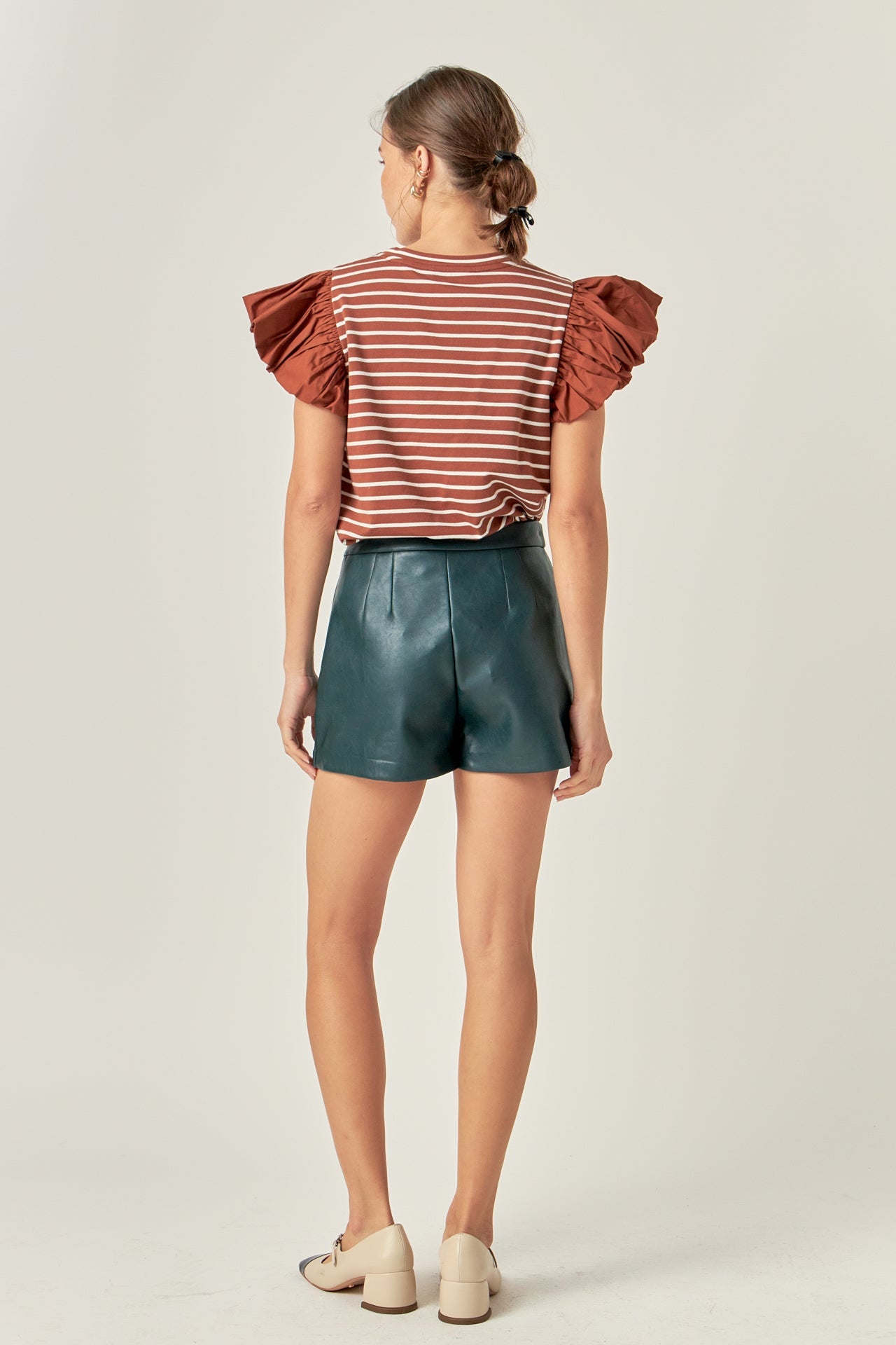 ENGLISH FACTORY - Pu Skorts - SKORTS available at Objectrare