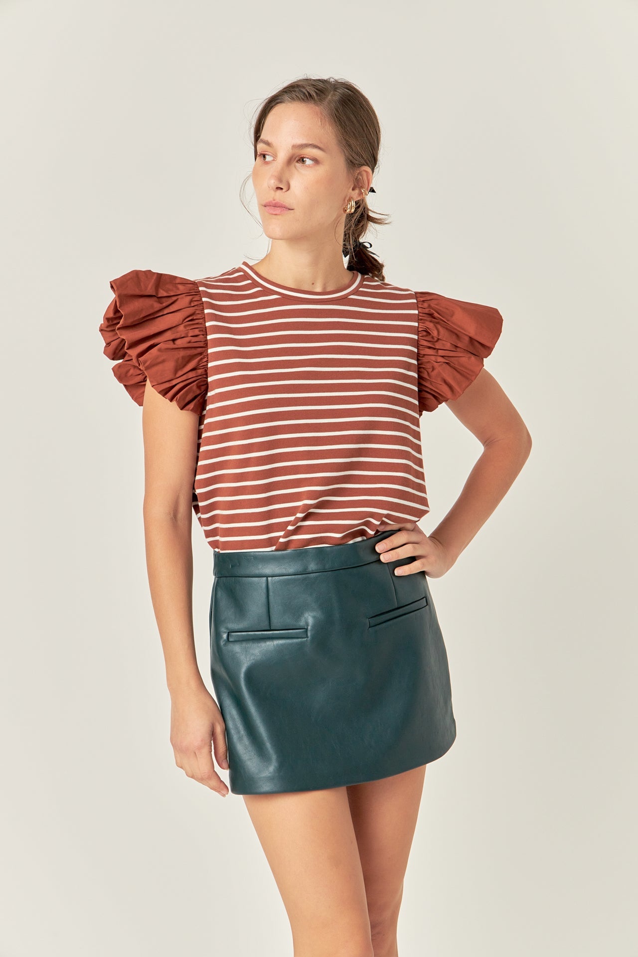 ENGLISH FACTORY - Pu Skorts - SKORTS available at Objectrare