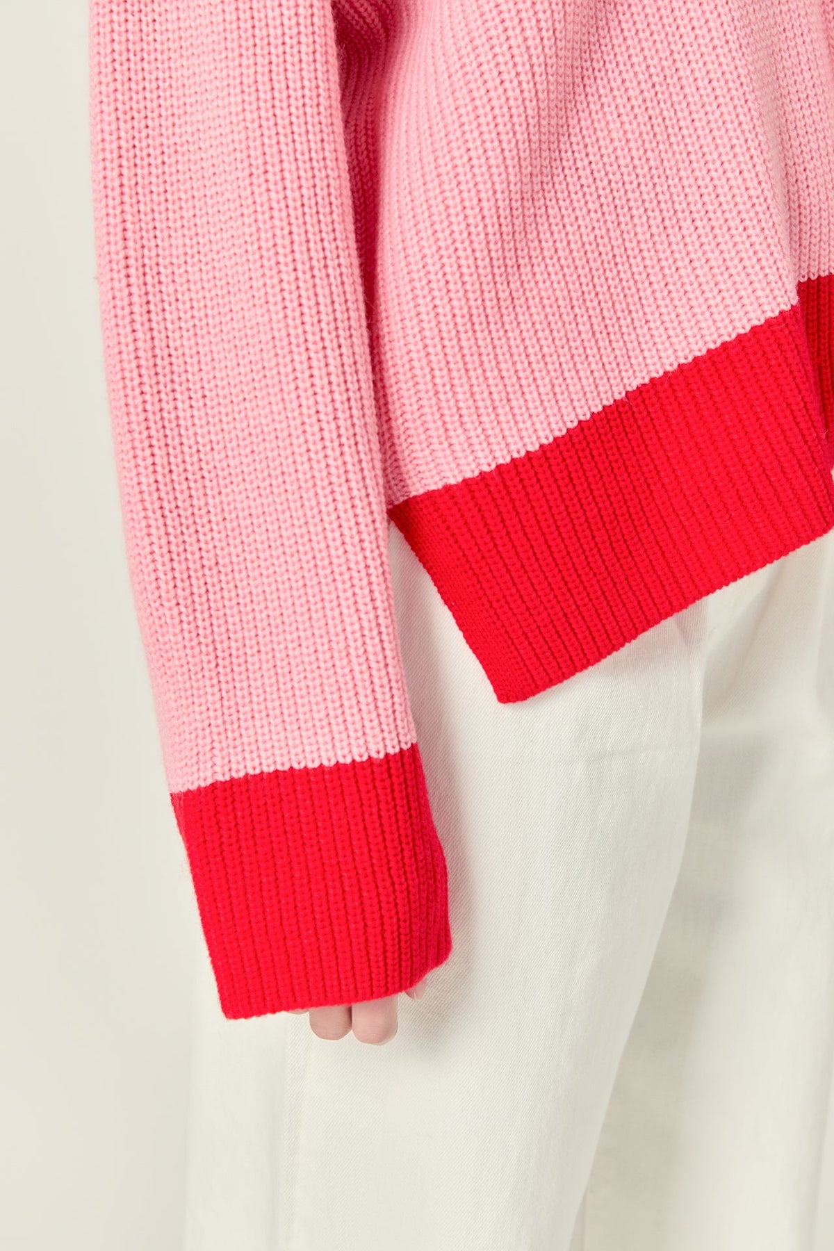ENGLISH FACTORY - Contrast Zip Pullover Sweater - SWEATERS & KNITS available at Objectrare